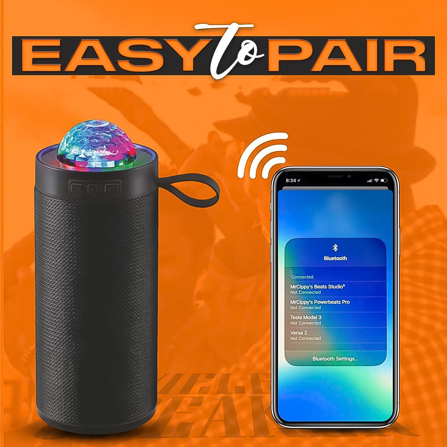 3D Disco Light Sound Bluetooth Speaker (1 Pc) 3D Disco Light Sound Bluetooth Speaker (1 Pc)